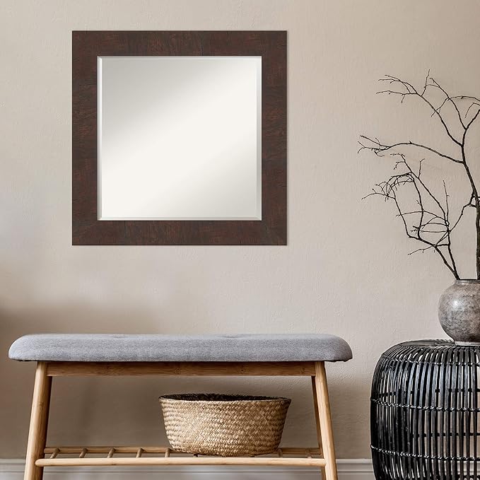 Amanti Art Brown Bathroom Mirror - Image 5