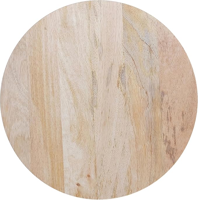 SIMPLIHOME Demy 18-inch Wide Metal and Solid Mango Accent Table in Natural/White - Image 4