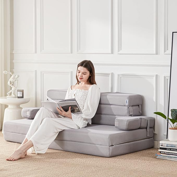 Sleep 4 Inch Foldable Mattress, Portable Floor Mattress Couch - Image 5