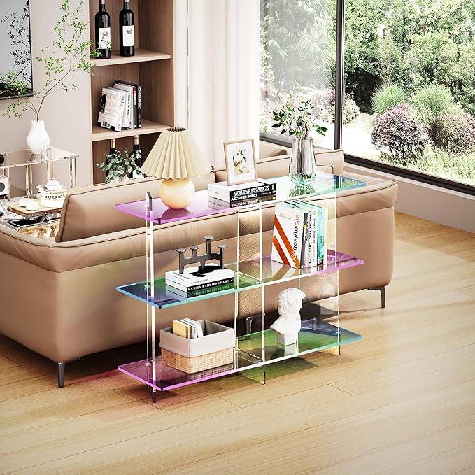 Acrylic Bookshelf, Small 3 Tier Open Bookcase - Image 6