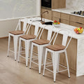 Changjie Furniture 30 Inches Metal Barstools Set of 4 Counter Height Bar Stools by ALISH