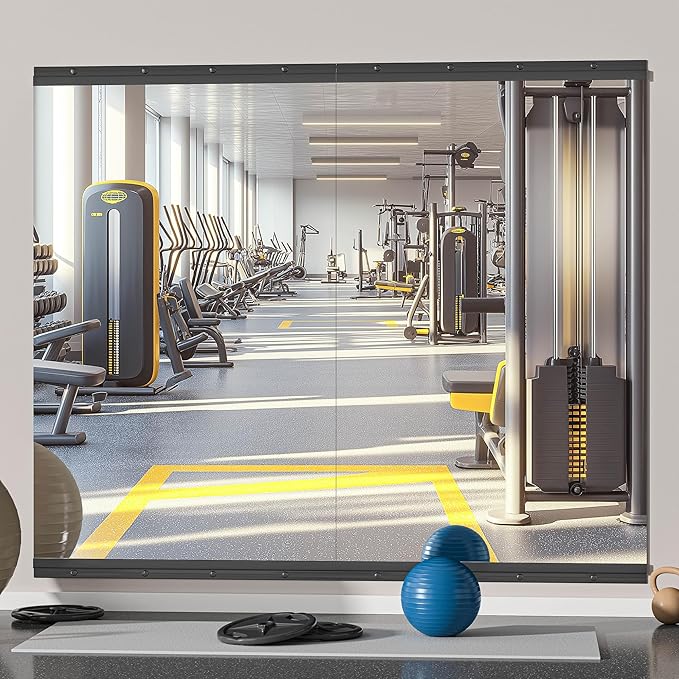 Hasipu 2 Pcs 48''x30'' Home Gym Mirror Large Full Length Wall Mounted Full Body - Image 3
