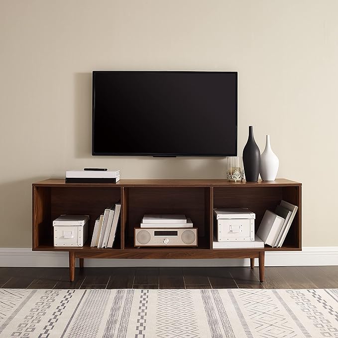 Crosley Furniture Liam Large Vinyl Record Storage TV Stand and Entertainment - Image 9