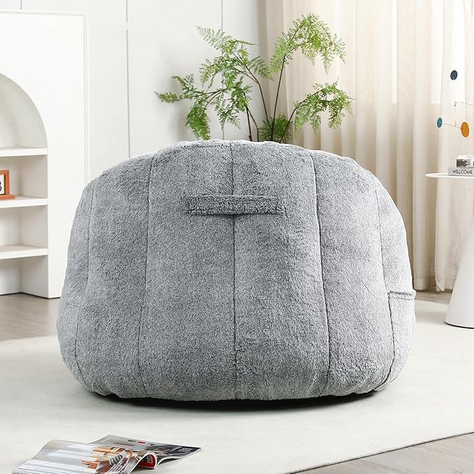 Furniliving Bean Bag Chair, Giant Bean Bag Chair Stuffed Floor Sofa - Image 5