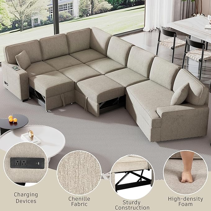 126" Extra Large Pull-Out Sofa Bed - Image 6