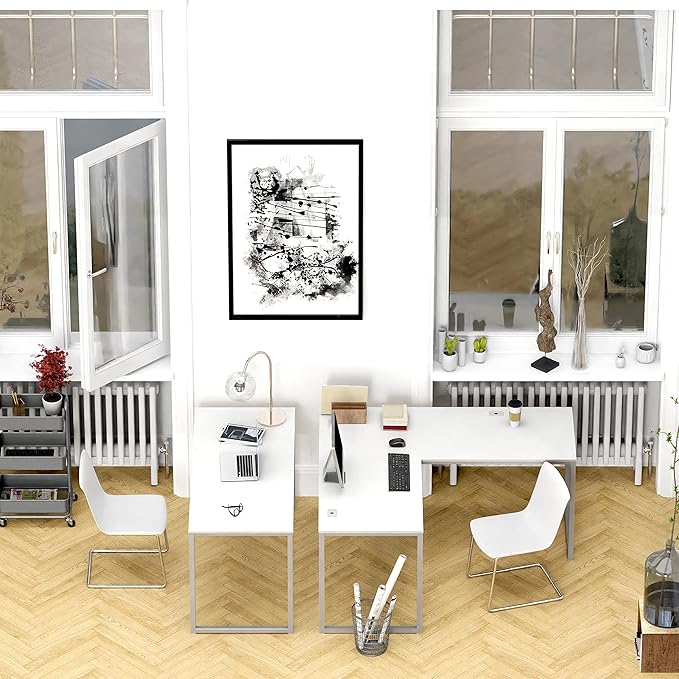 SHW Mission 55-Inch Home Office Computer Desk - Image 6