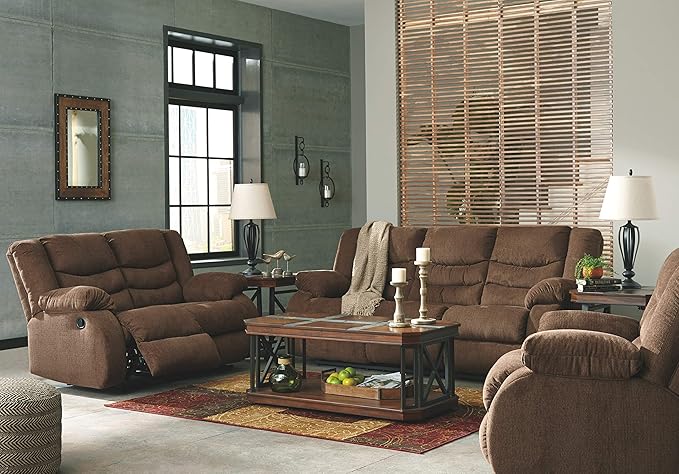 Signature Design by Ashley Tulen Upholstered Manual Pull-Tab Reclining Sofa - Image 7