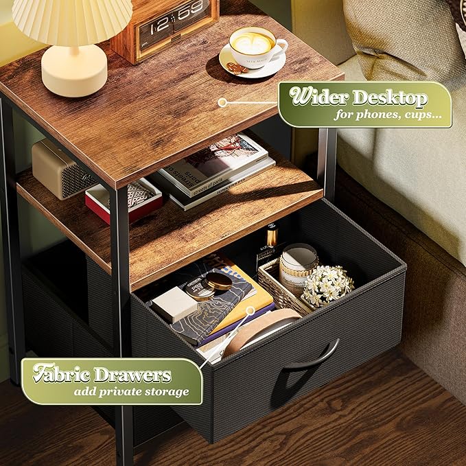 Huuger Night Stand Set of 2, Nightstand - Image 5