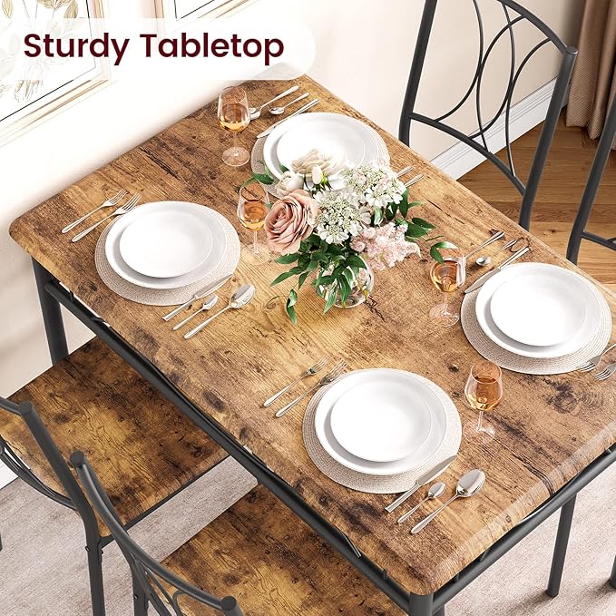 CABIHOME Dining Table Set for 4, Kitchen Table Set - Image 5