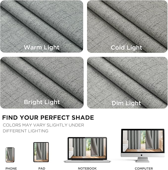 Joydeco 100% Blackout Curtains for Bedroom - Image 9