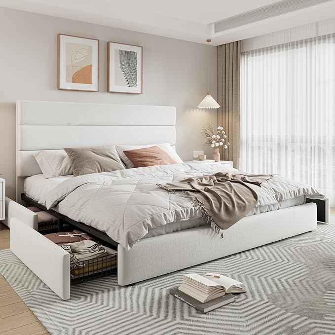 Allewie Modern King Size Platform Bed Frame - Image 9