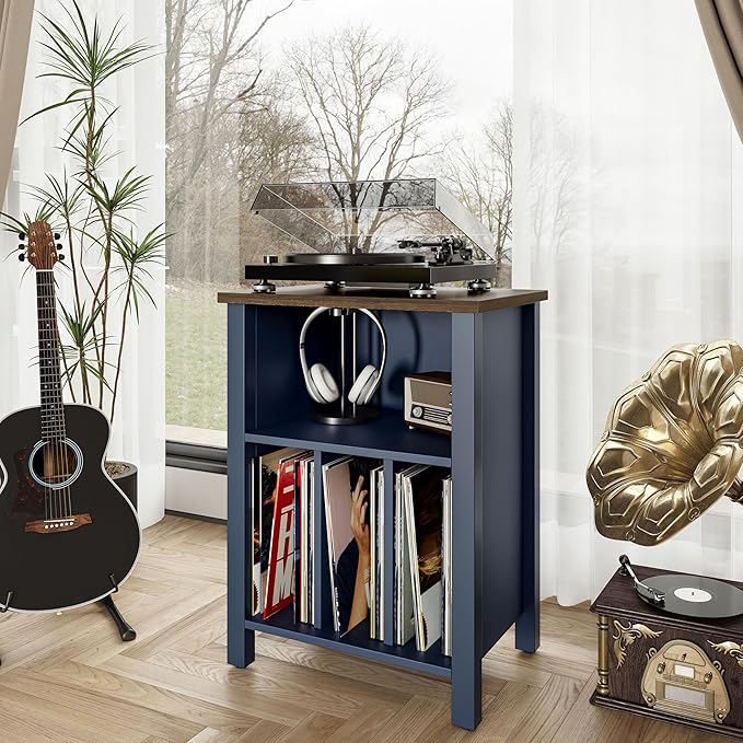 LIDYUK Record Player Stand, Vinyl Record Storage Table End Table - Image 7
