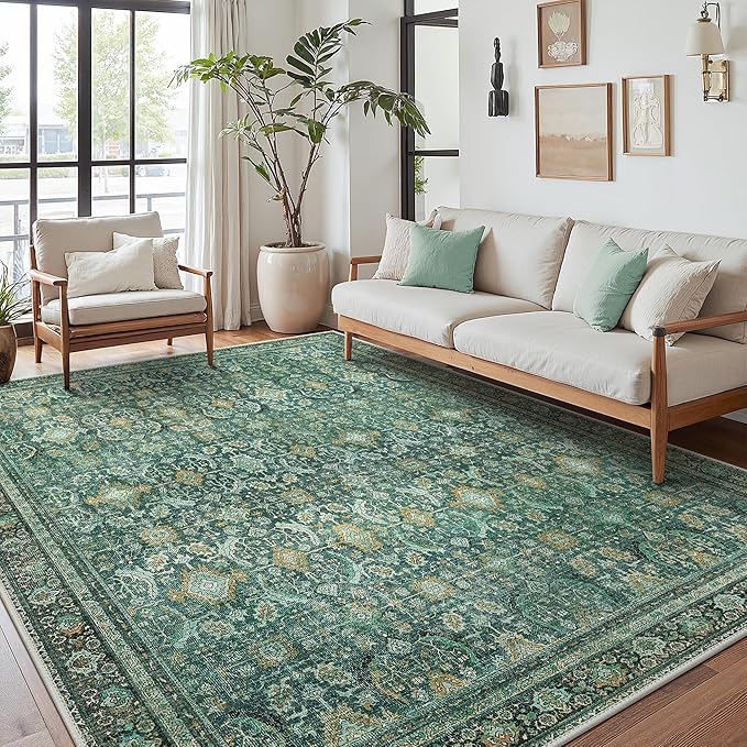 8X10 Area Rugs Machine Washable Rugs by BESBLEE