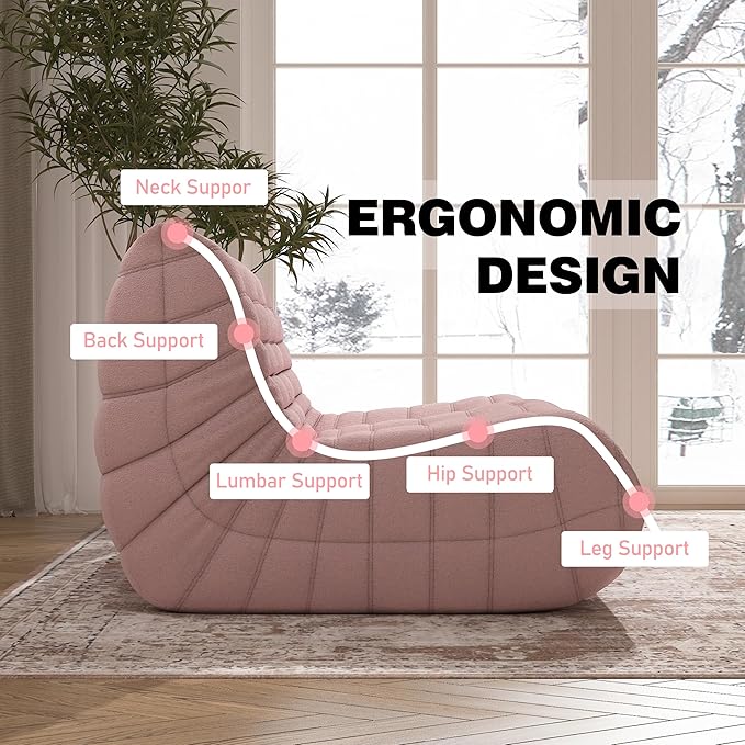 Big Bean Bag Chairs for Adults, 3 Seater Large Bean Bag Sofa, Fireside Chair - Image 5
