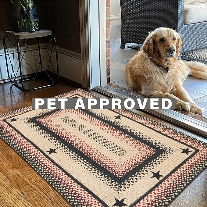 Homespice Gloucester Jute Braided Rug 27x45in Rect Black-Tan-Red Natural Jute - Image 3