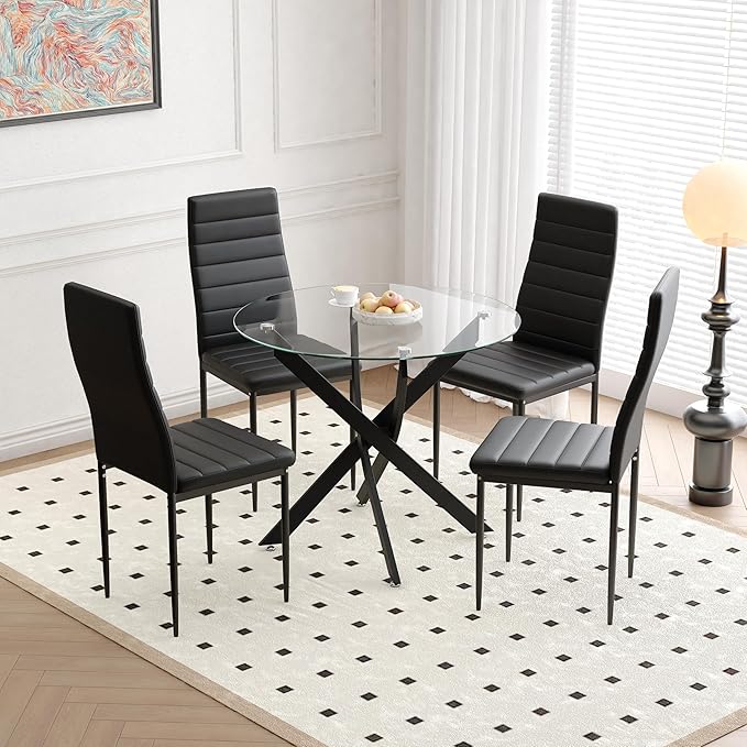 Glass Dining Table Modern Kitchen Table - Image 7