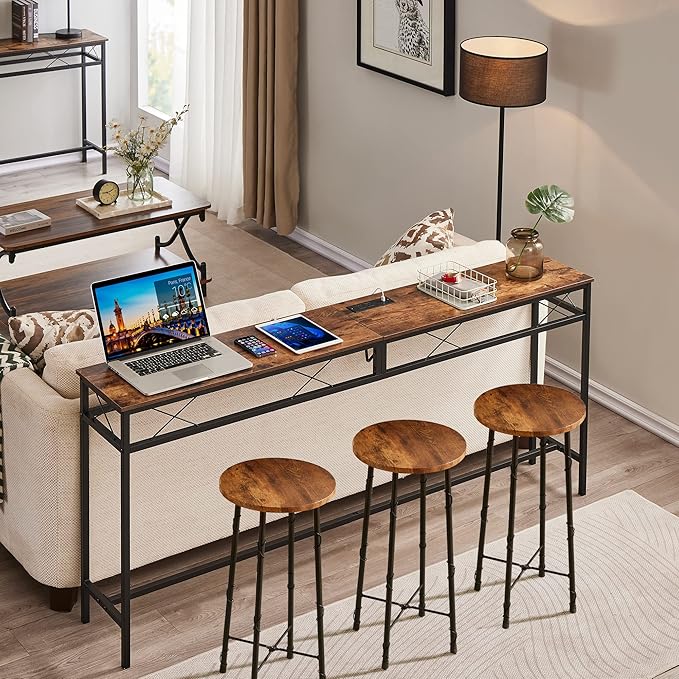VECELO 71In Extra Long Narrow Sofa/Console Table - Image 6