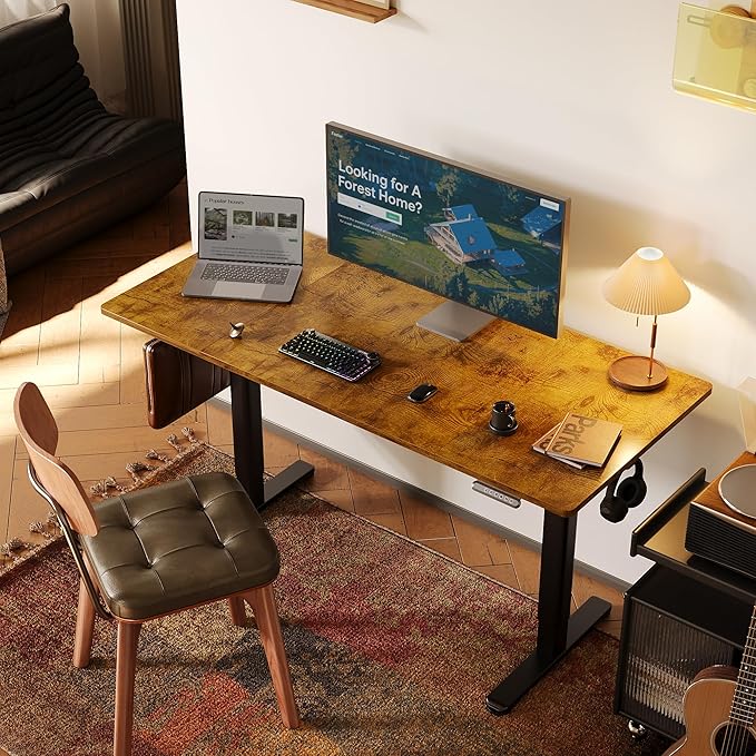 Seang Standing Desk with Adjustable Height, 55x24 Inch Electric Stand Up Desk - Image 2