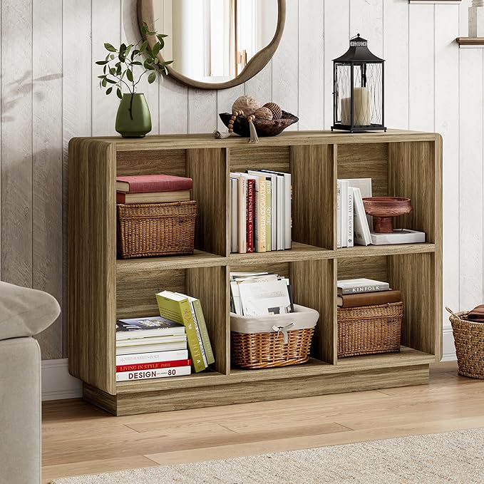 ChooChoo 6 Cube Storage Organizer, Wooden Bookcase - Image 2