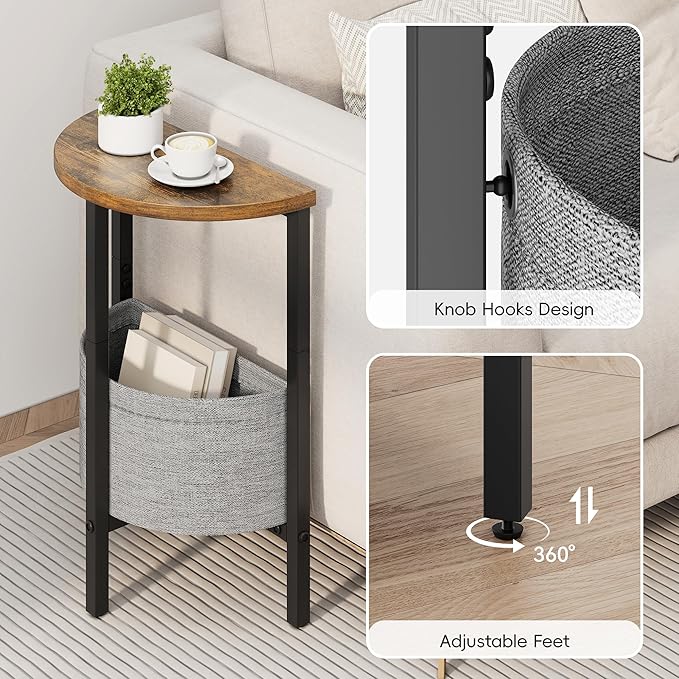 Vagusicc Small Round Side Table, Accent End Table - Image 6