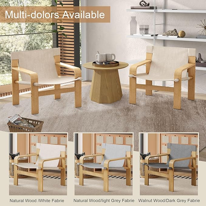 Ball & Cast Accent Chair Wide Armrest Mid-Century Lounge Living Room Chairs - Image 8