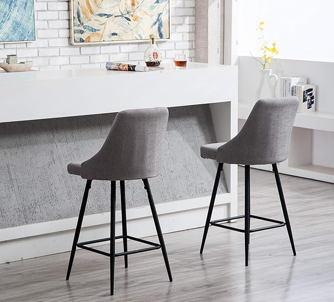 BTEXPERT Set of 2 Pack, Premium upholstered Dining 25" Seat Height High Back - Image 2