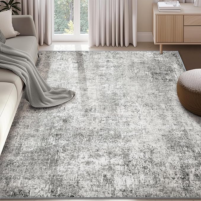 Washable Area Rugs 8'x10' Non-Slip Modern Abstract Soft - Image 2