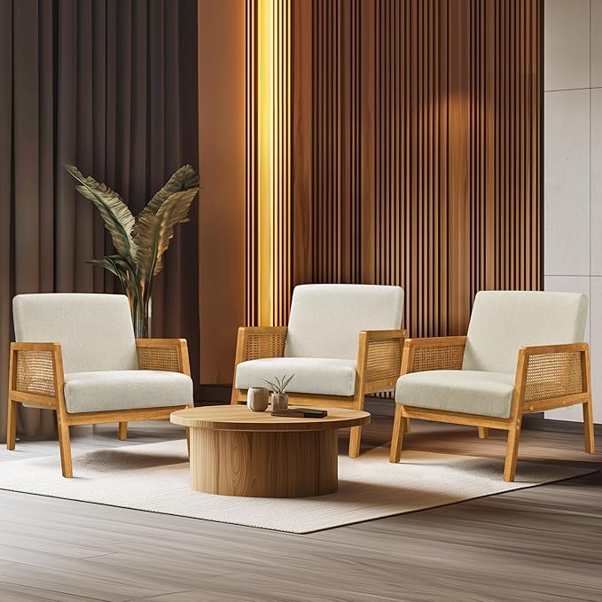 Yaheetech Beige Accent Chair, Armchair - Image 5