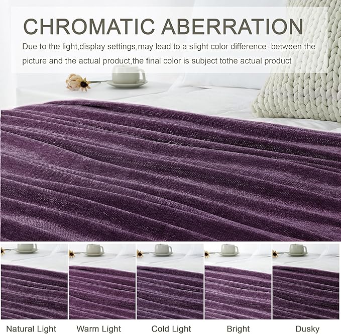 Chenille Throw Blanket for Couch 60"X 80" Twin, Soft Cozy Throws - Image 6