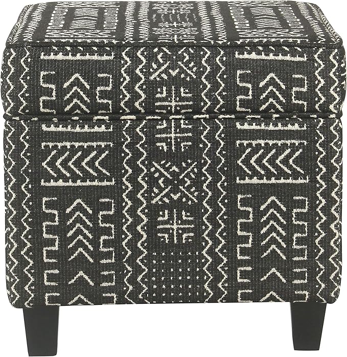Homepop Home Decor | K7342-F2267 | Classic Square Storage Ottoman - Image 4
