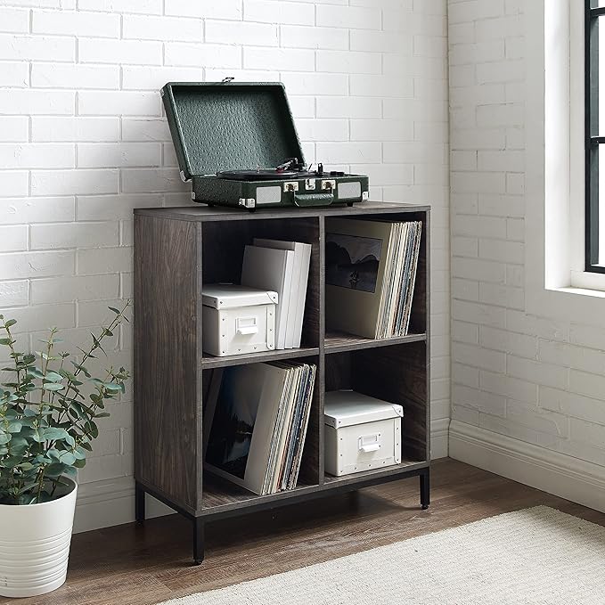 Crosley Furniture Jacobsen Storage Cube Bookcase and Record Player Stand - Image 2