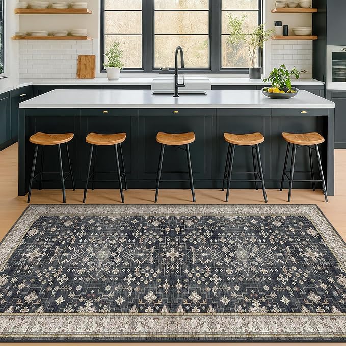 Washable 4x8 Hallway Runner Rug - Image 3