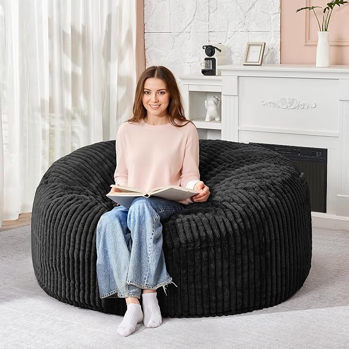 HABUTWAY 4FT Bean Bag Chair, Memory Foam Beanbag Chair by HABUTWAYMakeYourLifeComfortable