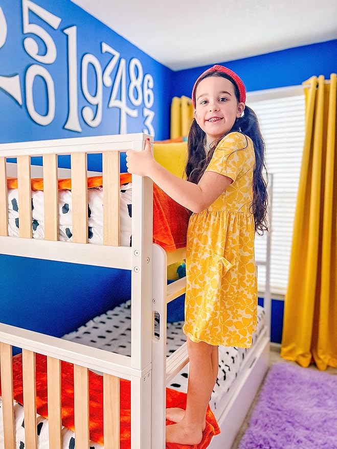 Max & Lily Bunk Bed, Scandinavian Modern Bunk Bed, Solid Wood Twin-Over-Twin - Image 8