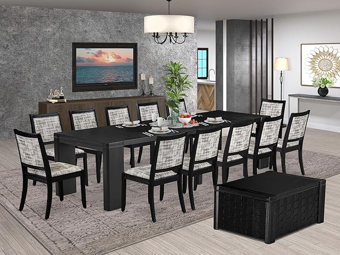 X12X2-0C6-30 14-pc Dining Table Set a Rectangular Kitchen Table by LuxebyEastWestFurniture