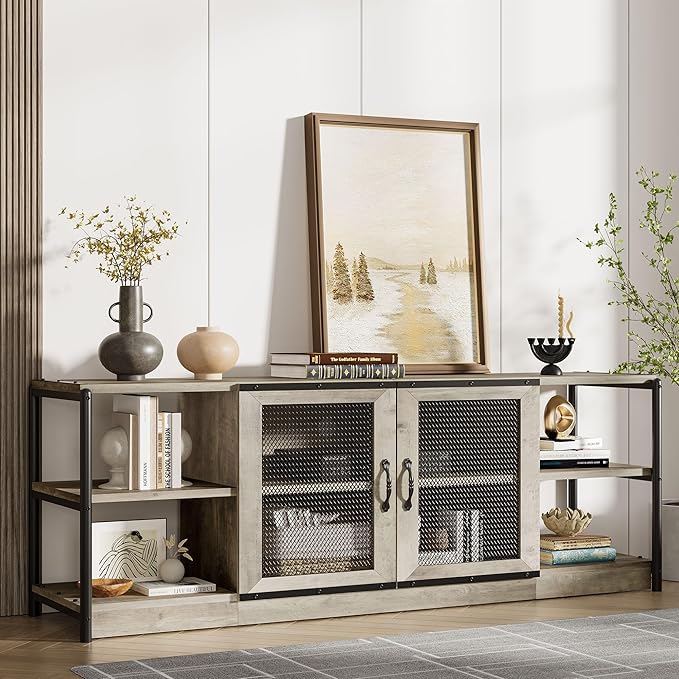 GarveeHome Farmhouse TV Stand for 75/80 Inch TVs, Entertainment Center - Image 8