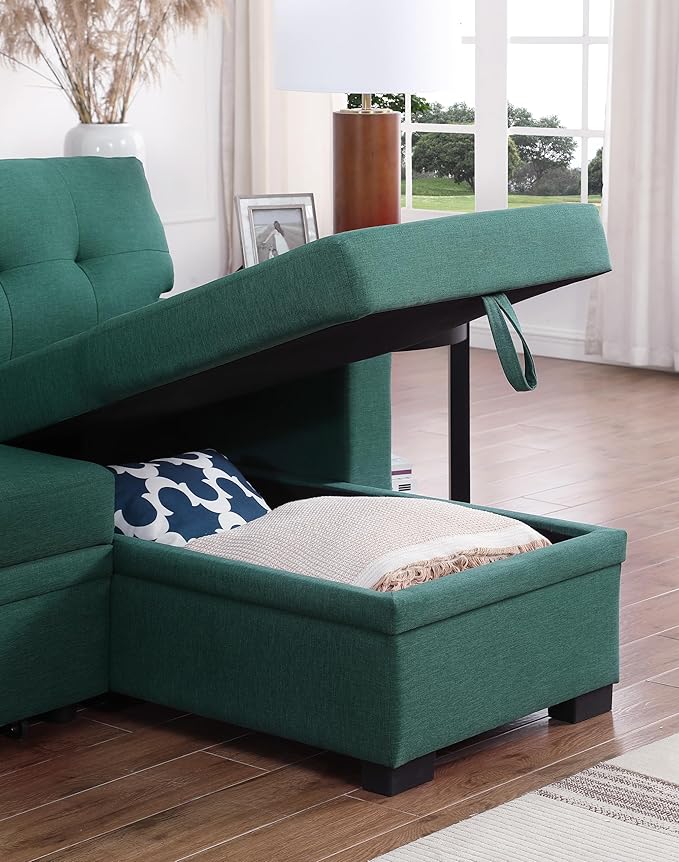 Ball & Cast Sectional Sleeper Sofa Bed, L-Shape Pull Out Couch, 4 in 1 Pull-Out - Image 8