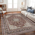 Area Rug 6'x9' Washable Vintage Traditional Floor Cover Thin Retro Kitchen by CHAMPLANT