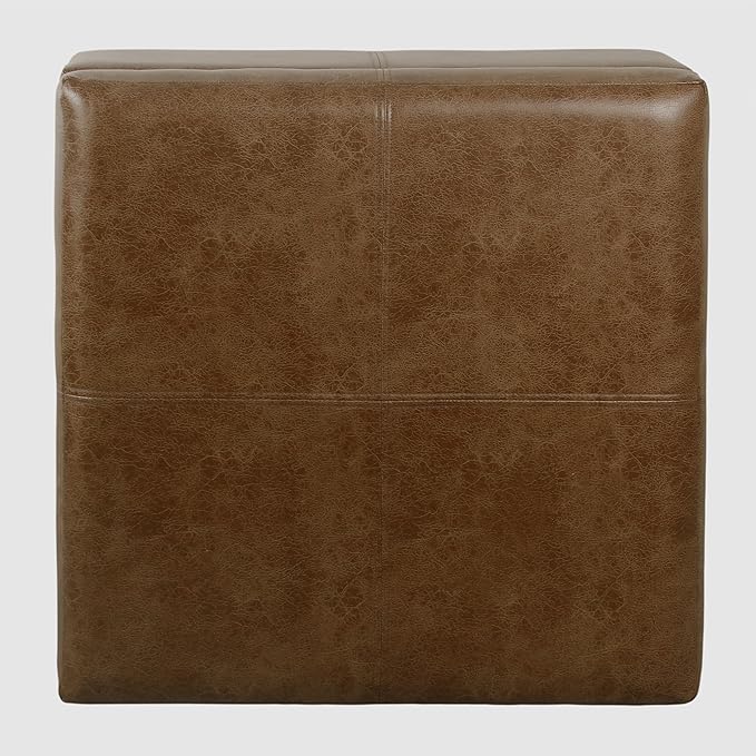 Homepop Home Decor | K2380-YDQY-2 | Luxury Large Faux Leather Square Storage - Image 5