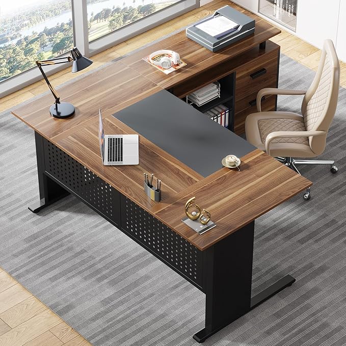 Tribesigns 63 Inch Executive Desk - Image 8