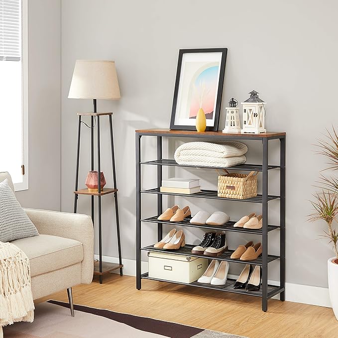 VASAGLE 6-Tier Shoe Rack, Shoe Organizer - Image 5