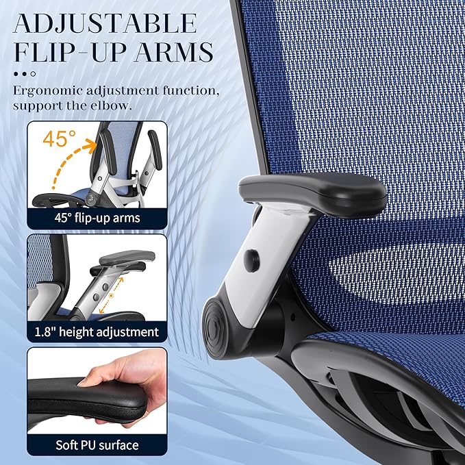GABRYLLY Ergonomic Office Chair, High Back Mesh Desk Chair - Image 3