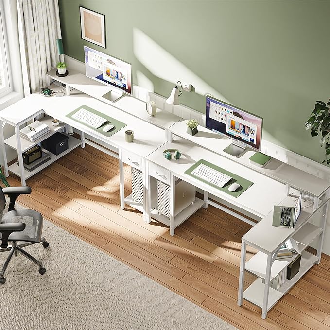 SUPERJARE 53 inch Reversible L Shaped Desk - Image 7