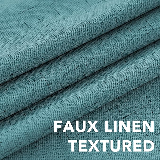 H.VERSAILTEX Linen Blackout Curtains 72 Inches Long 100% Absolutely Blackout - Image 4