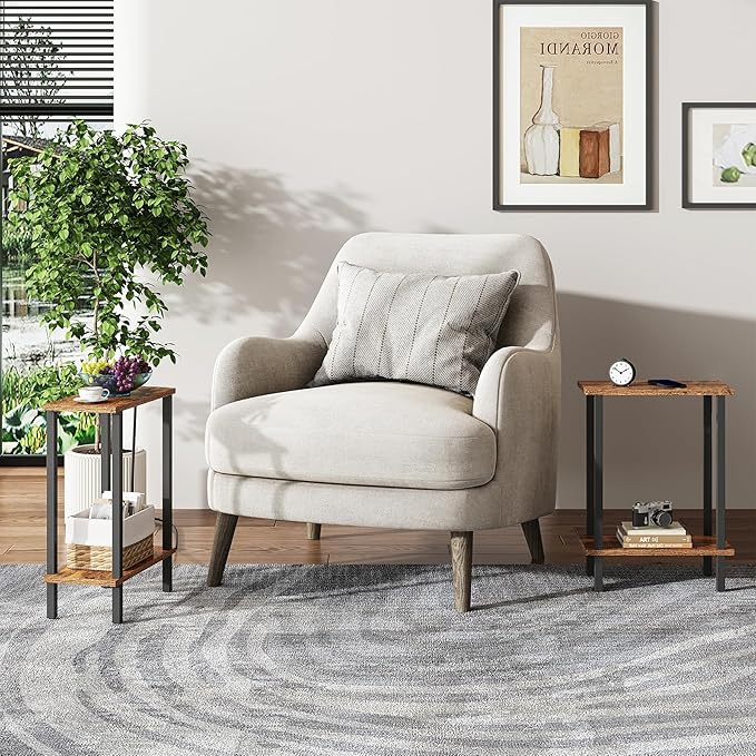 TUTOTAK Small Side Table, Narrow End Table, Skinny Sofa Table, Slim Nightstand - Image 8