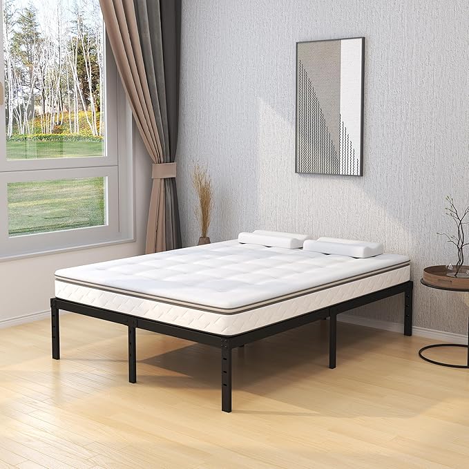 18 Inch California King Bed Frames No Box Spring Need, Platform Cal King Bed - Image 5