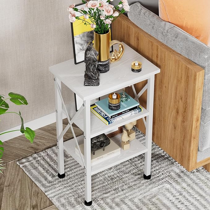 VECELO Modern Nightstands X-Design Side End Table Night Stand - Image 5