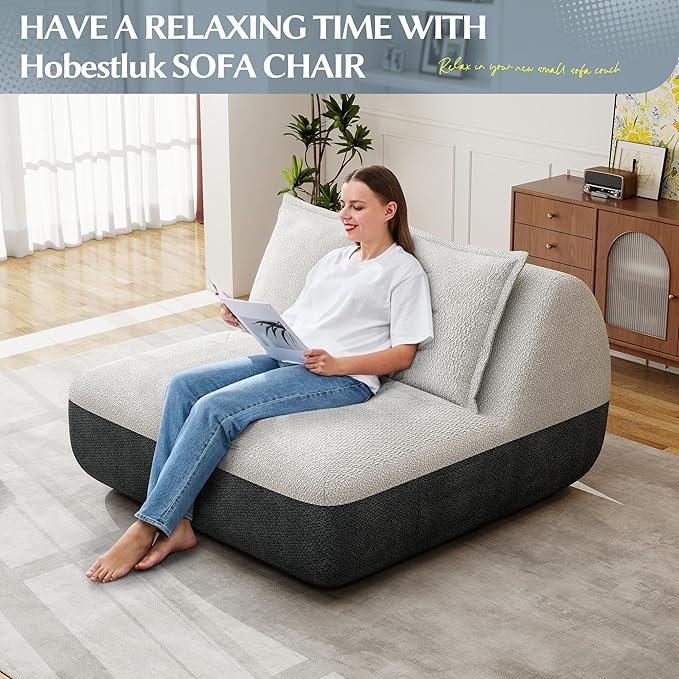 Hobestluk Small Sofa Couch Lounge Sofa Chair - Image 3