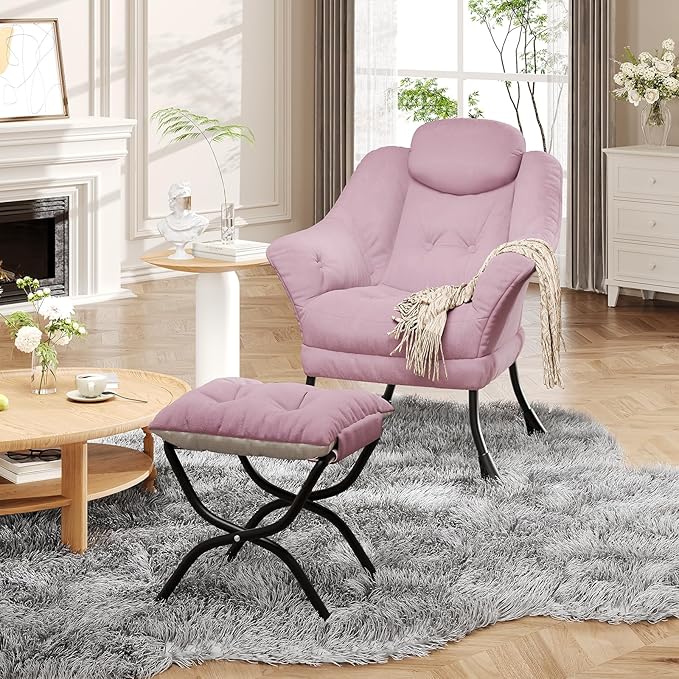 IDEALHOUSE Lazy Chair with Ottoman - Image 9