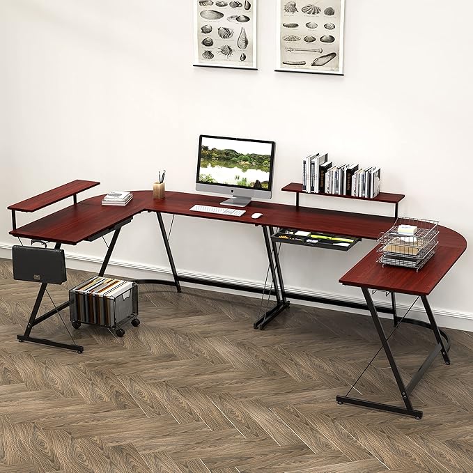 SHW 51 x 51 Inches Vista L-Shaped Desk - Image 2